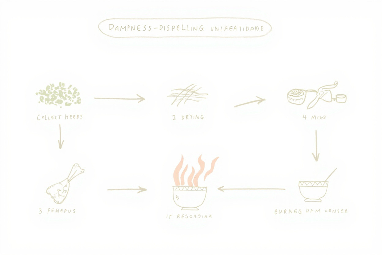 Step by step dampness incense making guide