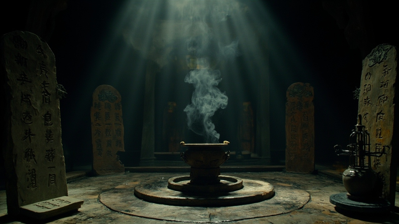 Traditional Tibetan incense ceremony