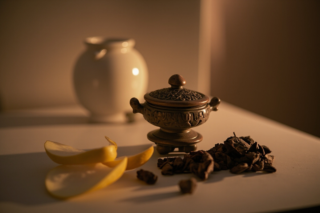 Traditional Chinese bedroom incense burner history goose pear