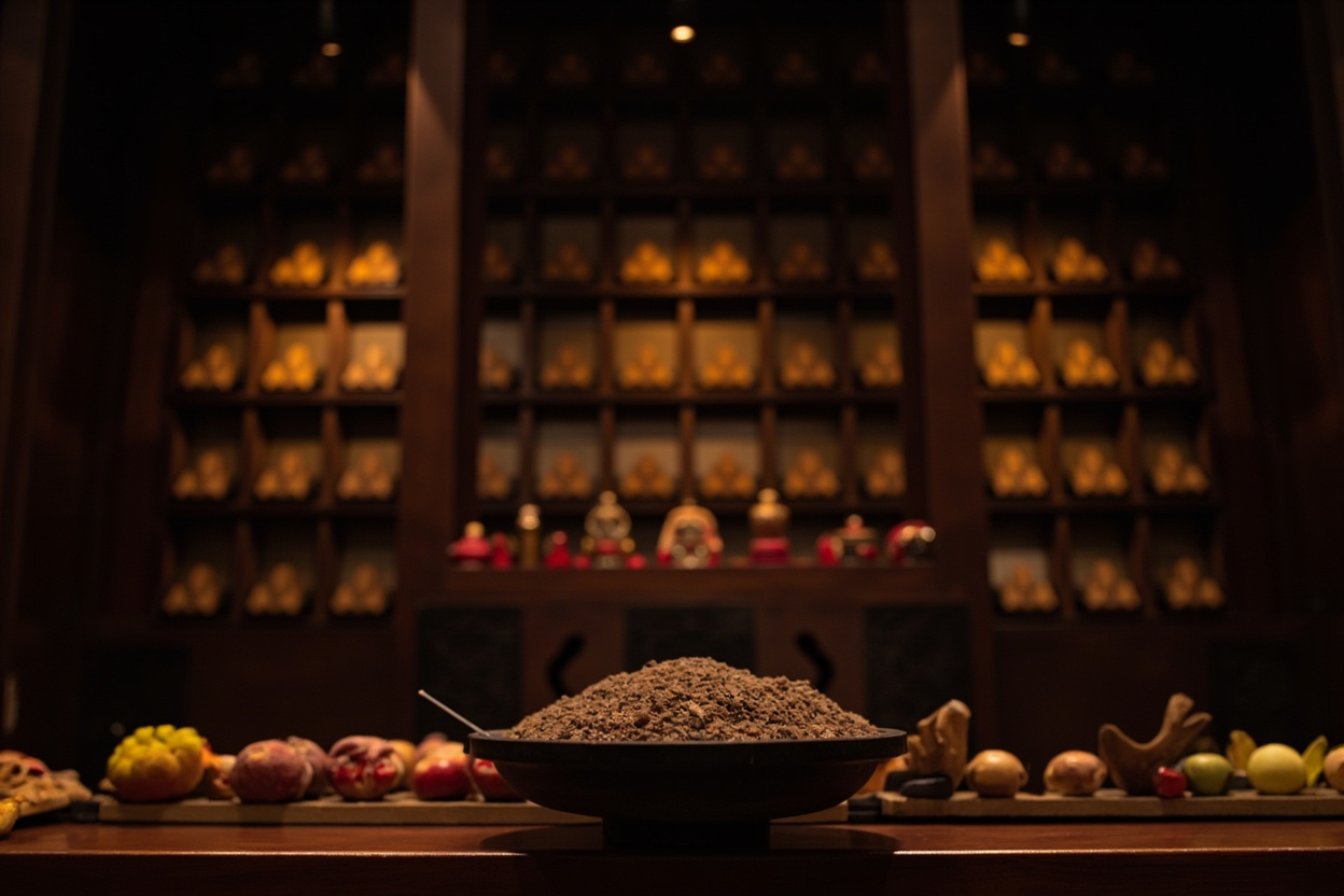 Chinese ancestral hall with memorial tablets