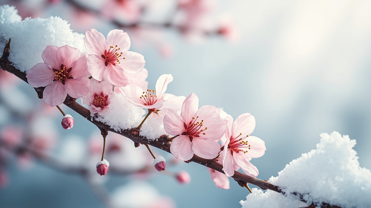 Plum blossom in snow traditional Chinese