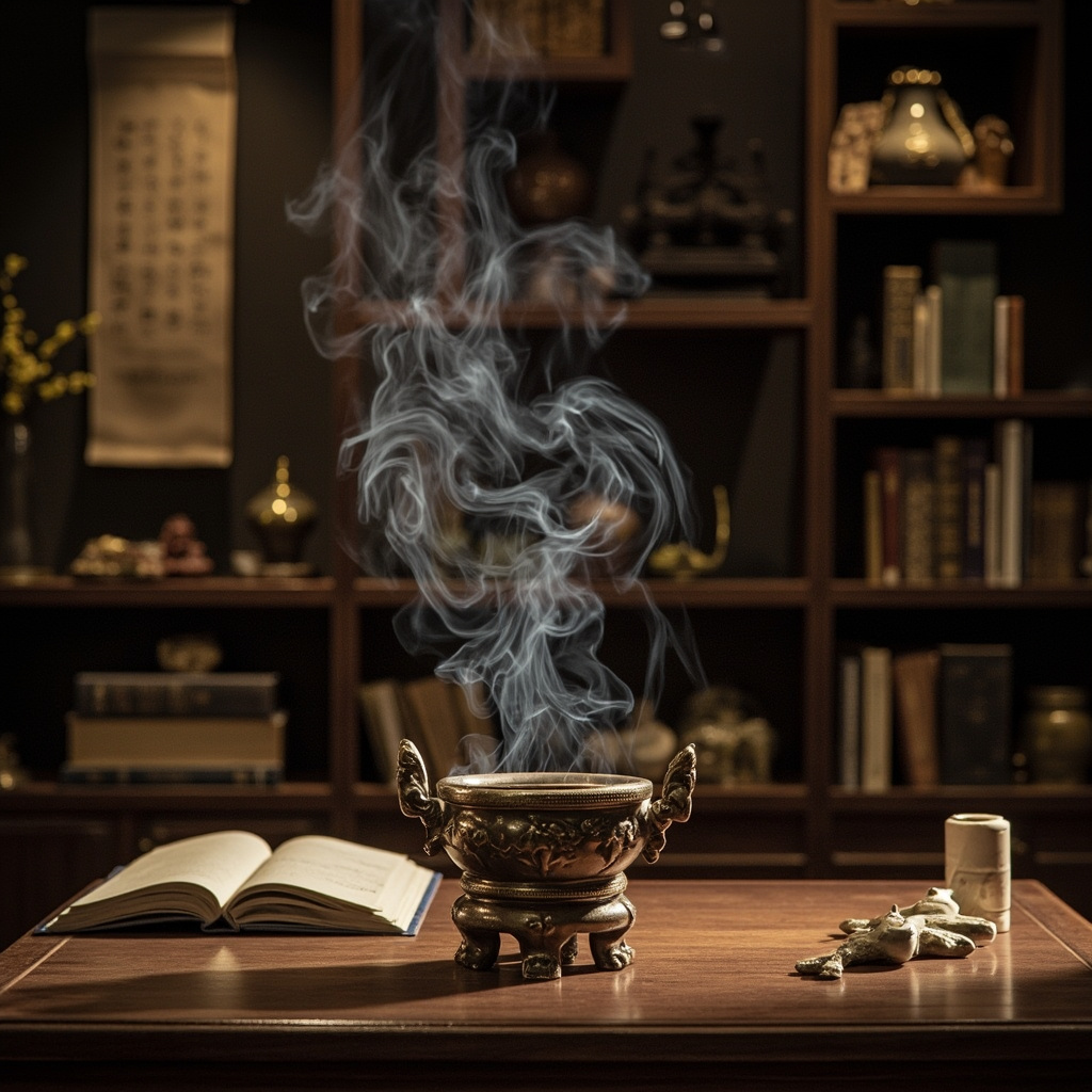 Chinese scholar studio for incense blending