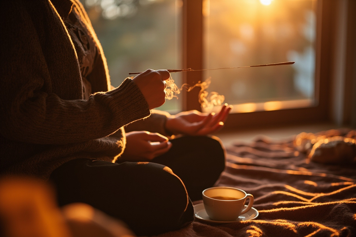 Autumn incense daily practice meditation