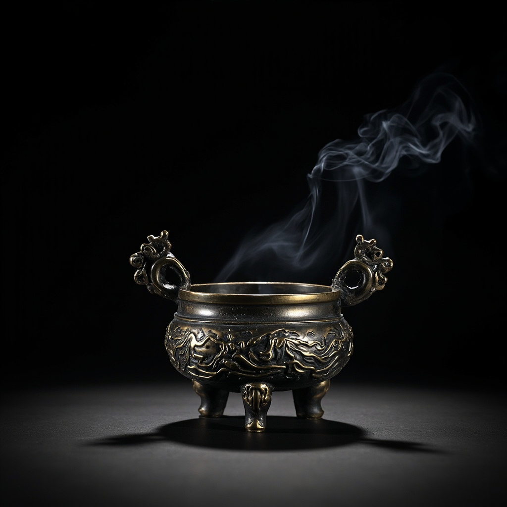 ancient chinese bronze incense burner boshanlu