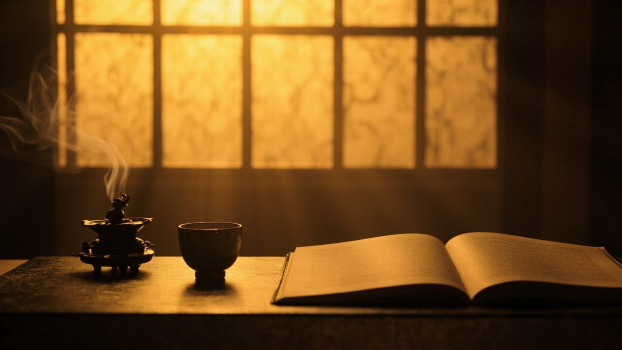 Morning incense ritual practice meditation