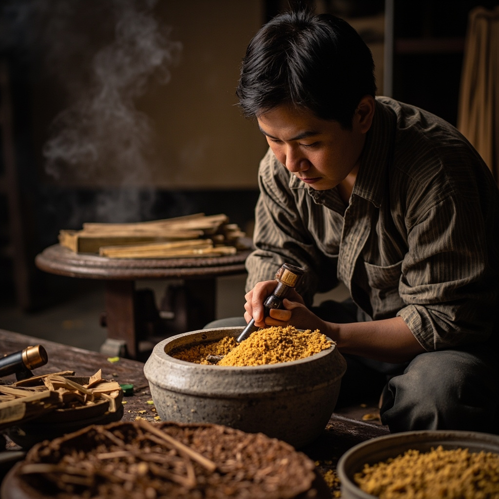 ancient Chinese incense preparation
