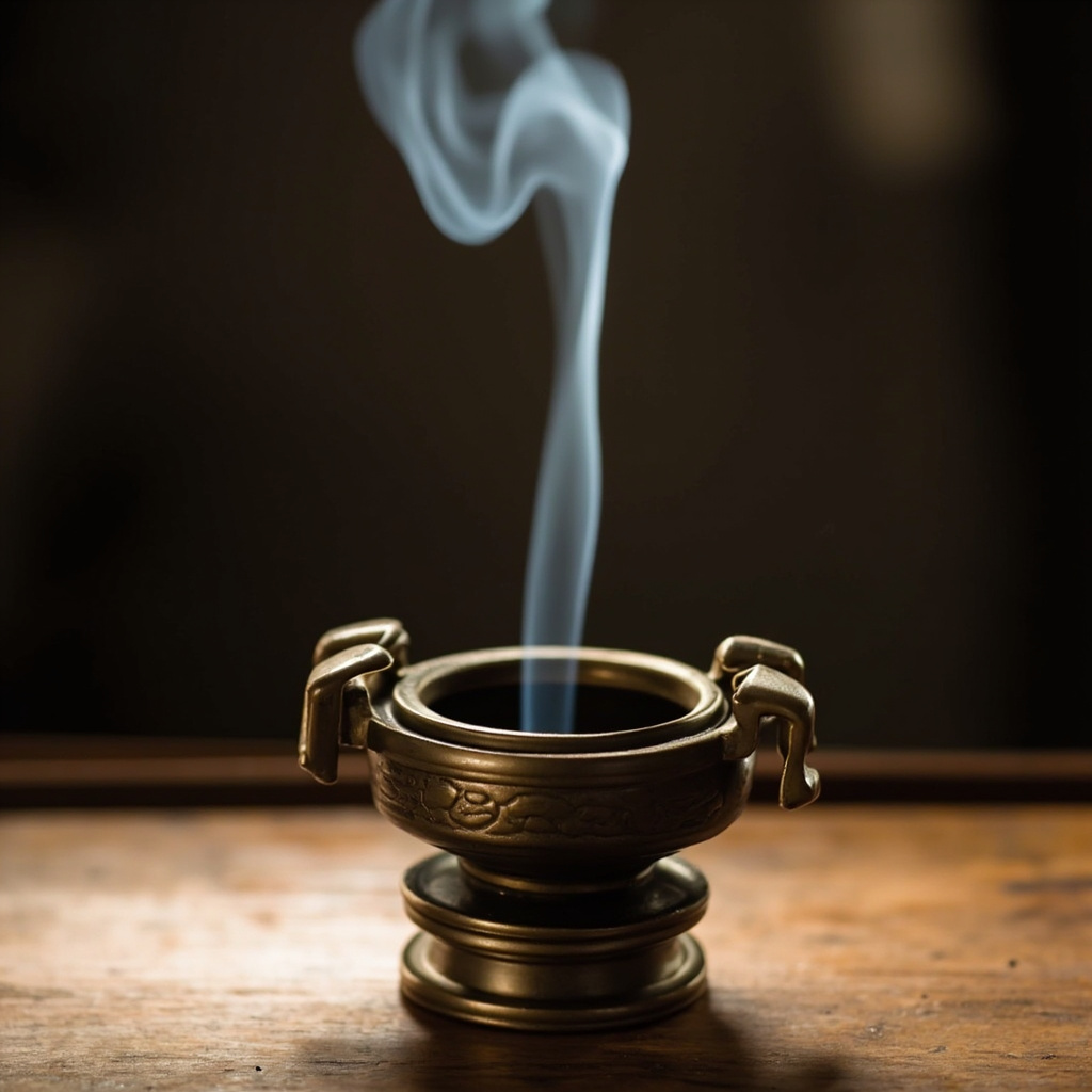 beginner displaying incense products