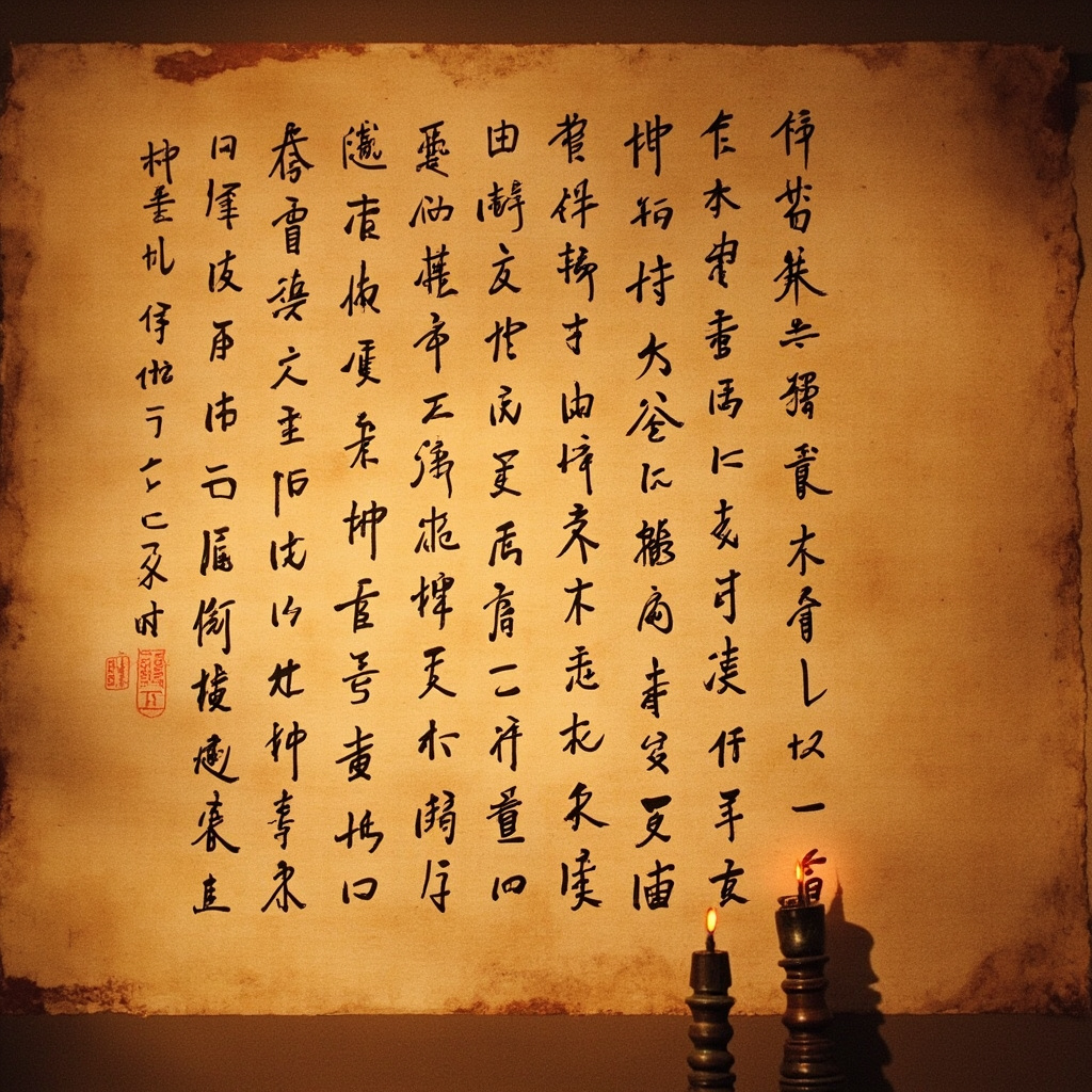 Chinese scholar in snow