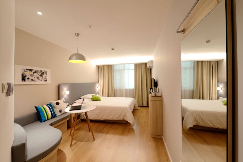 Modern bathroom interior with smart toilet seat